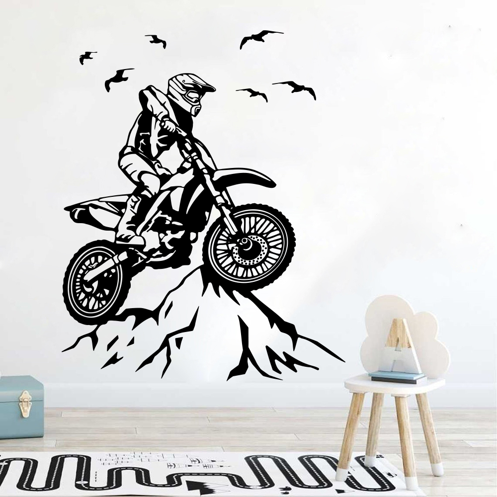 Crossmotor berg muursticker sp - Mountain Biking Europe recensie en prijs